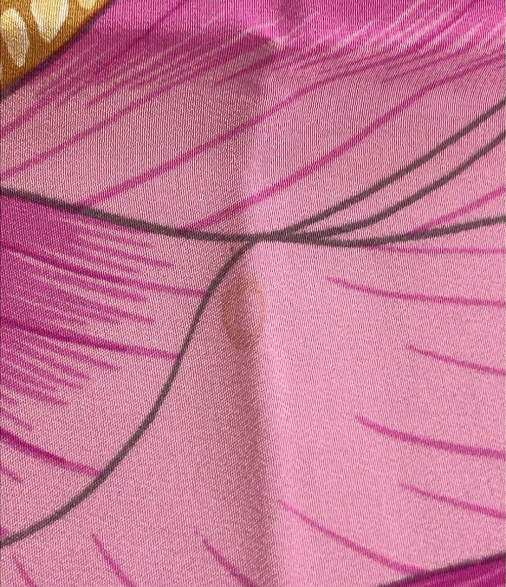 美品 エルメス スカーフ カレ140 シルク100% 蓮の花 FLEURS DE LOTUS レディース HERMES