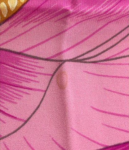 美品 エルメス スカーフ カレ140 シルク100% 蓮の花 FLEURS DE LOTUS レディース HERMES