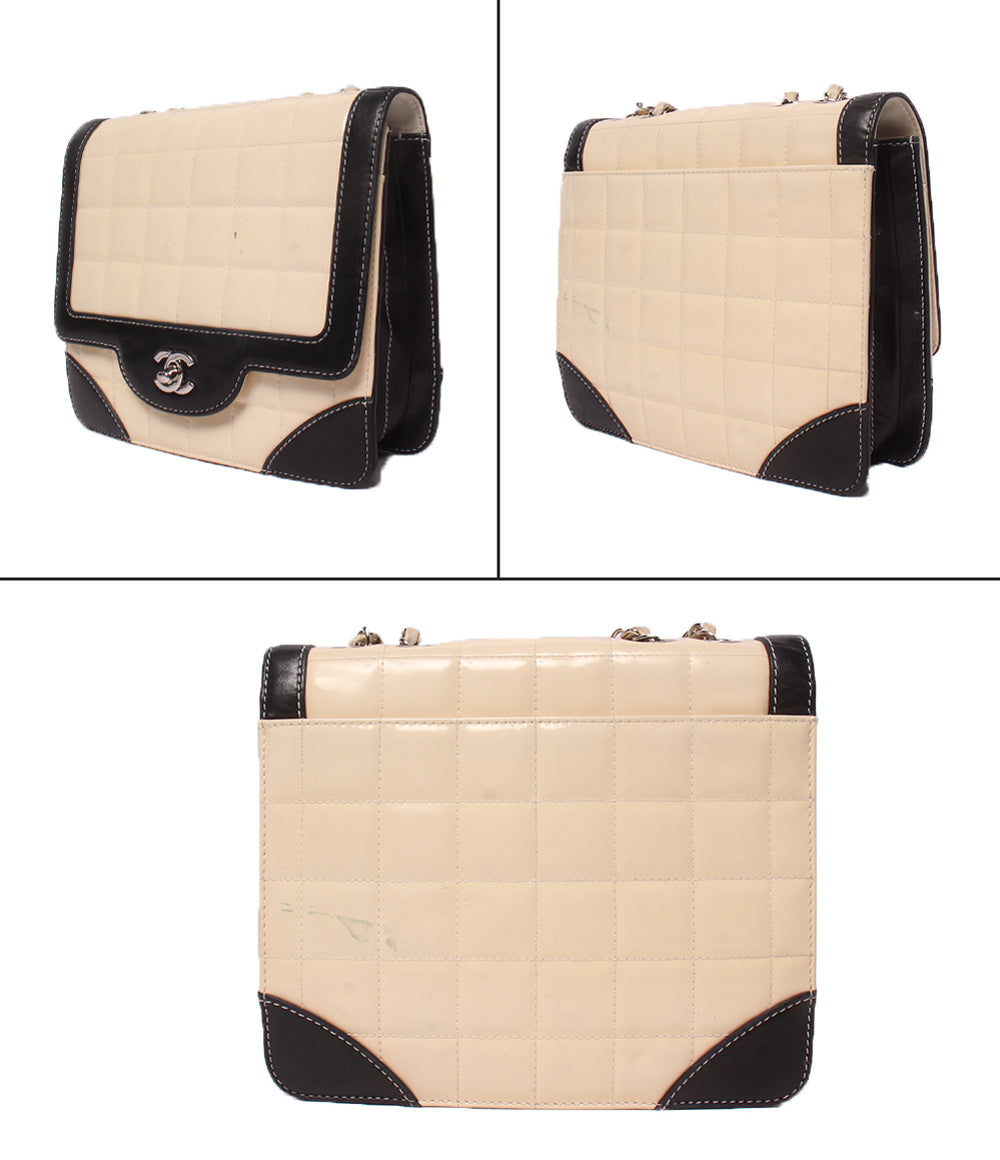CHANEL チェーンショルダーバッグ ダブルチェーン シルバー金具 6番台