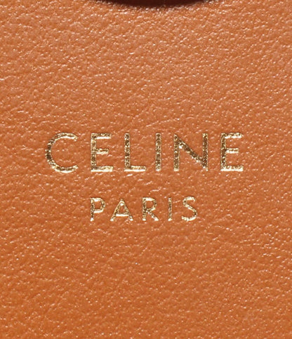 CELINE チェーンショルダーバッグ 斜め掛け モバイルポーチ シャイニーカーフスキン レディース セリーヌ