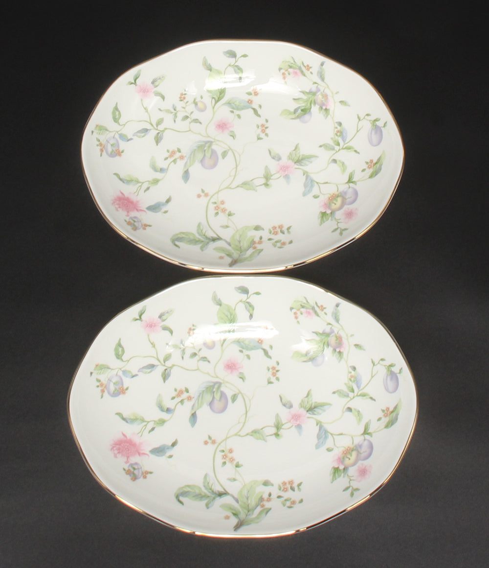 美品 WEDGWOOD オーバルディッシュ 皿 2点セット 26cm スウィートプラム ウェッジウッド