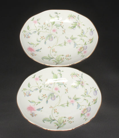 美品 WEDGWOOD オーバルディッシュ 皿 2点セット 26cm スウィートプラム ウェッジウッド
