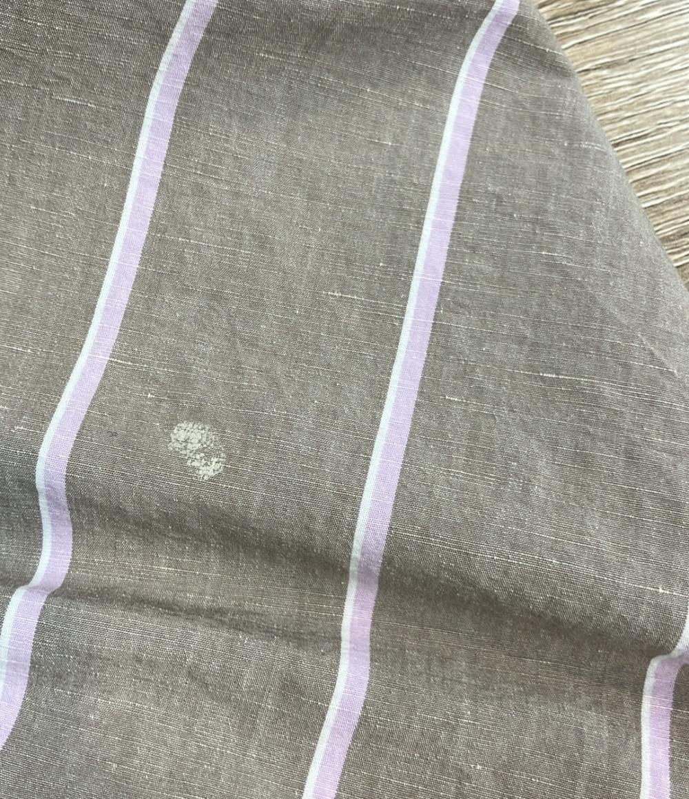 ebure ノースリーブワンピース インナー付き コットンリネンストライプノースリーブオーバーシャツワンピース 3310300377 レディース SIZE 36 (S)