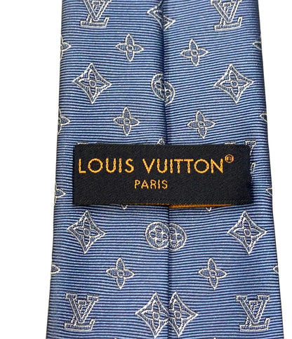 美品 LOUIS VUITTON ネクタイ シルク100% モノグラム ブラスト 7CM M97752 メンズ ルイ・ヴィトン