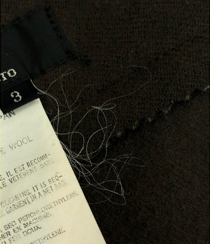 Y's 巻きスカート ロングスカート 3 ウール ラップ ブラウン YR-S23-196 レディース SIZE 3 ワイズ