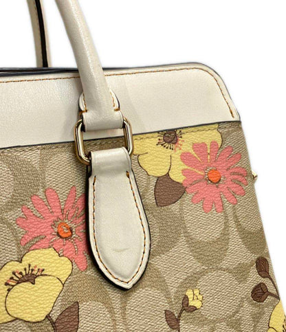コーチ ハンドバッグ ショルダーバッグ 2WAY キャンバス フローラル クラスター プリント ダーシー キャリーオール シグネチャー CH345 レディース