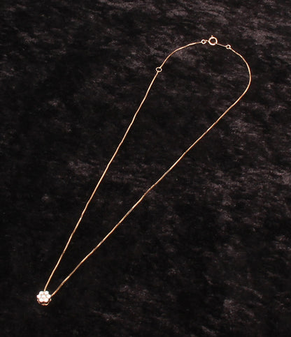 美品 ネックレス K10 ダイヤ 0.20ct レディース