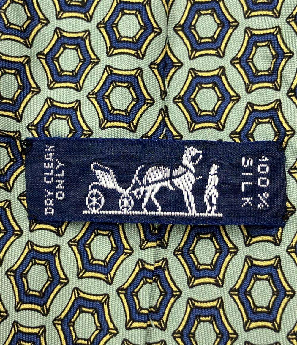 HERMES ネクタイ シルク100% メンズ エルメス