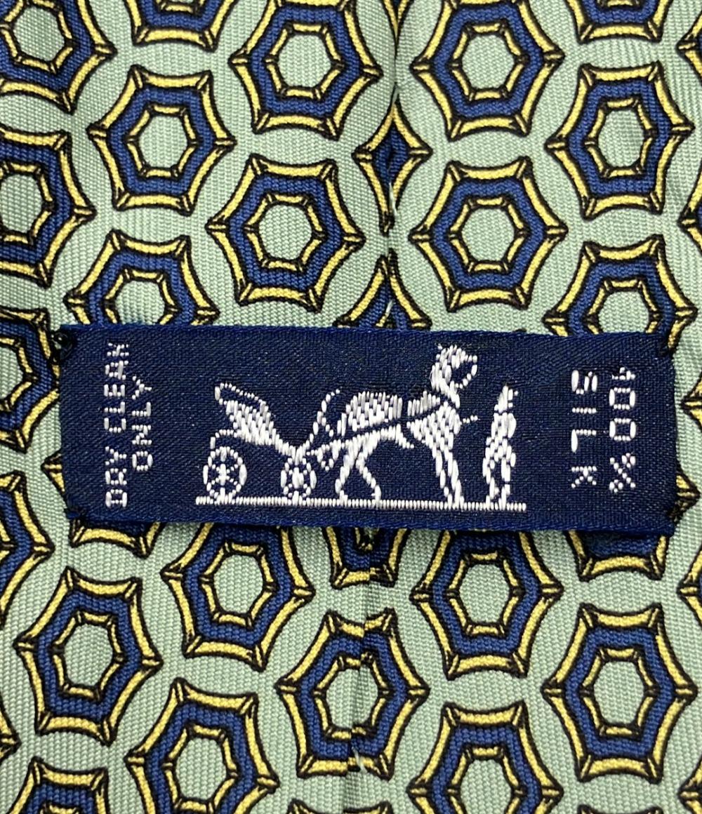 HERMES ネクタイ シルク100% メンズ エルメス