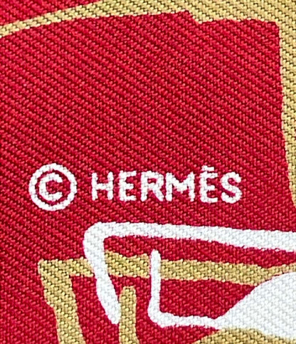 HERMES スカーフ カレ90 シルク100% De passage à Ginza (銀座の通路) レディース エルメス