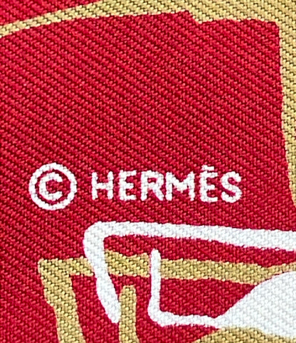 HERMES スカーフ カレ90 シルク100% De passage à Ginza (銀座の通路) レディース エルメス