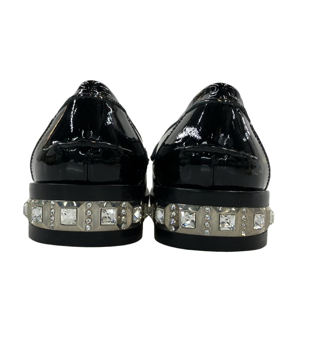 Miu Miu コインローファー パテントレザー ビジュー レディース SIZE