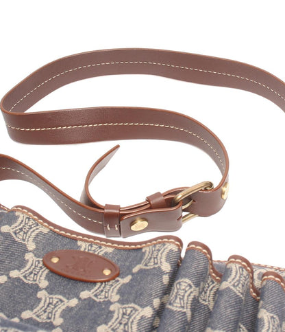 CELINE ショルダーバッグ 斜め掛け デニム マカダム レディース セリーヌ