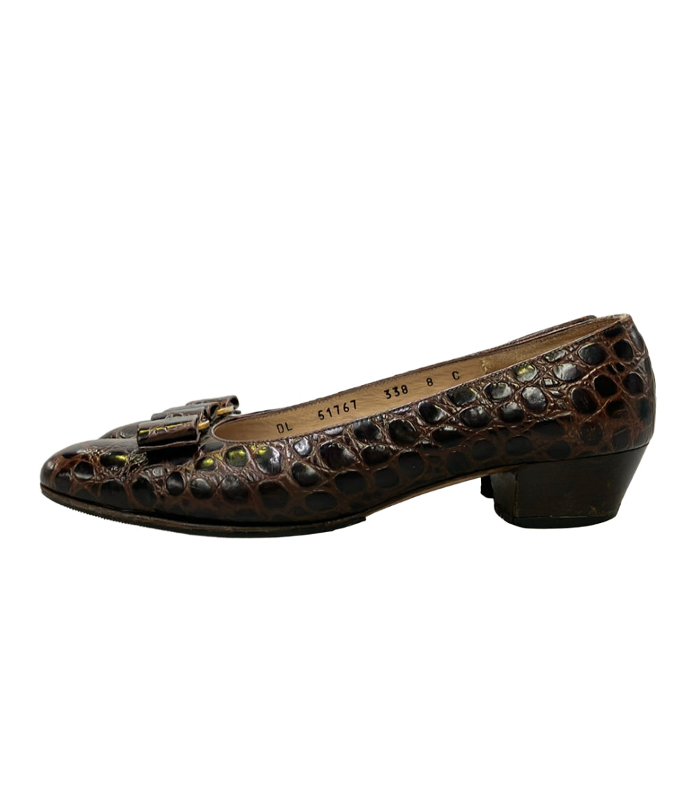 訳あり Salvatore Ferragamo パンプス ヴァラ DL 51767 レディース SIZE 8 サルヴァトーレフェラガモ