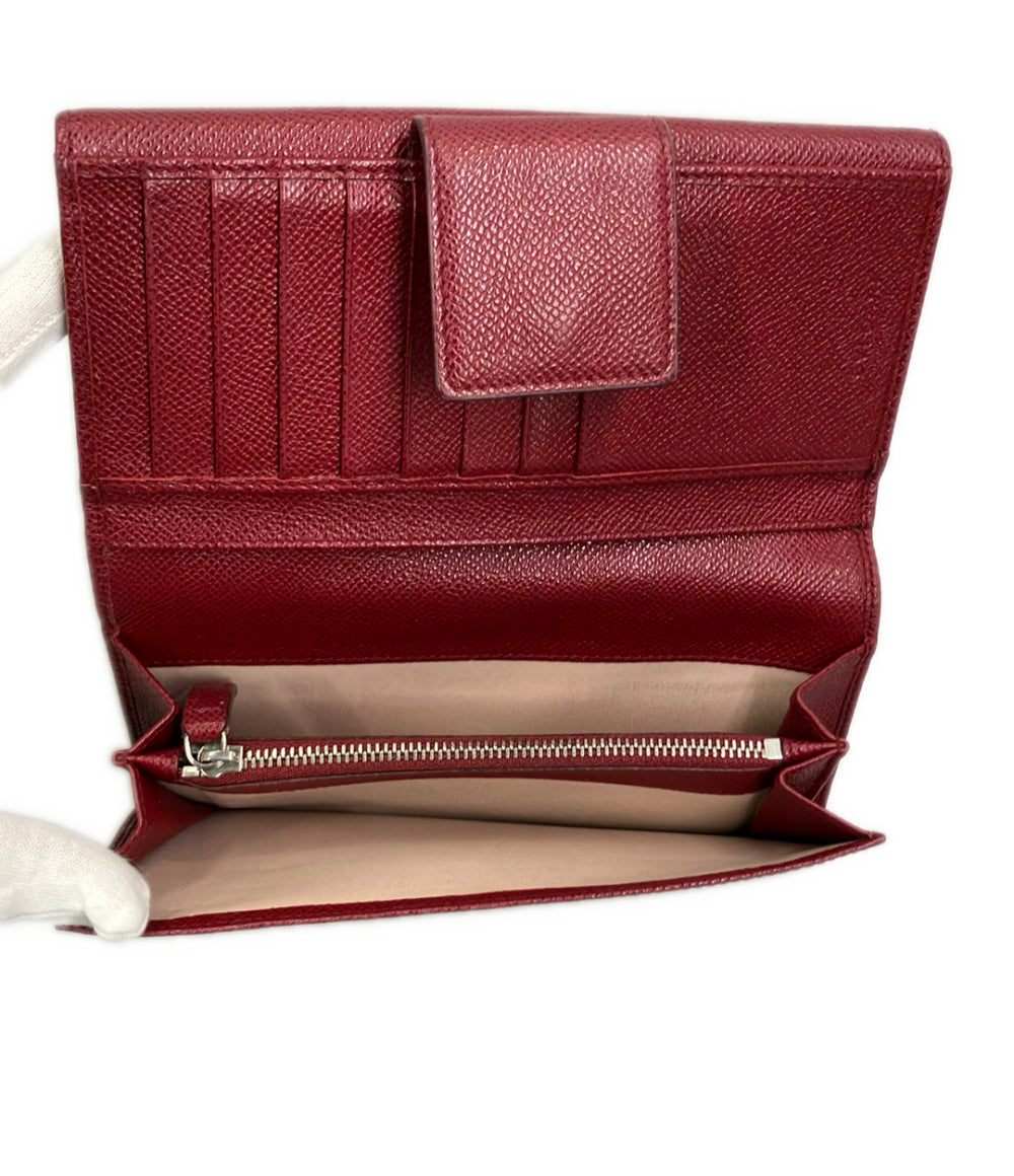 BVLGARI ダブルホック 二つ折り長財布 レザー レディース ブルガリ