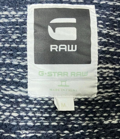 ジースターロー ウールナイロン切り替えグラデーションジップアップニットカーディガン メンズ SIZE M G-STAR RAW