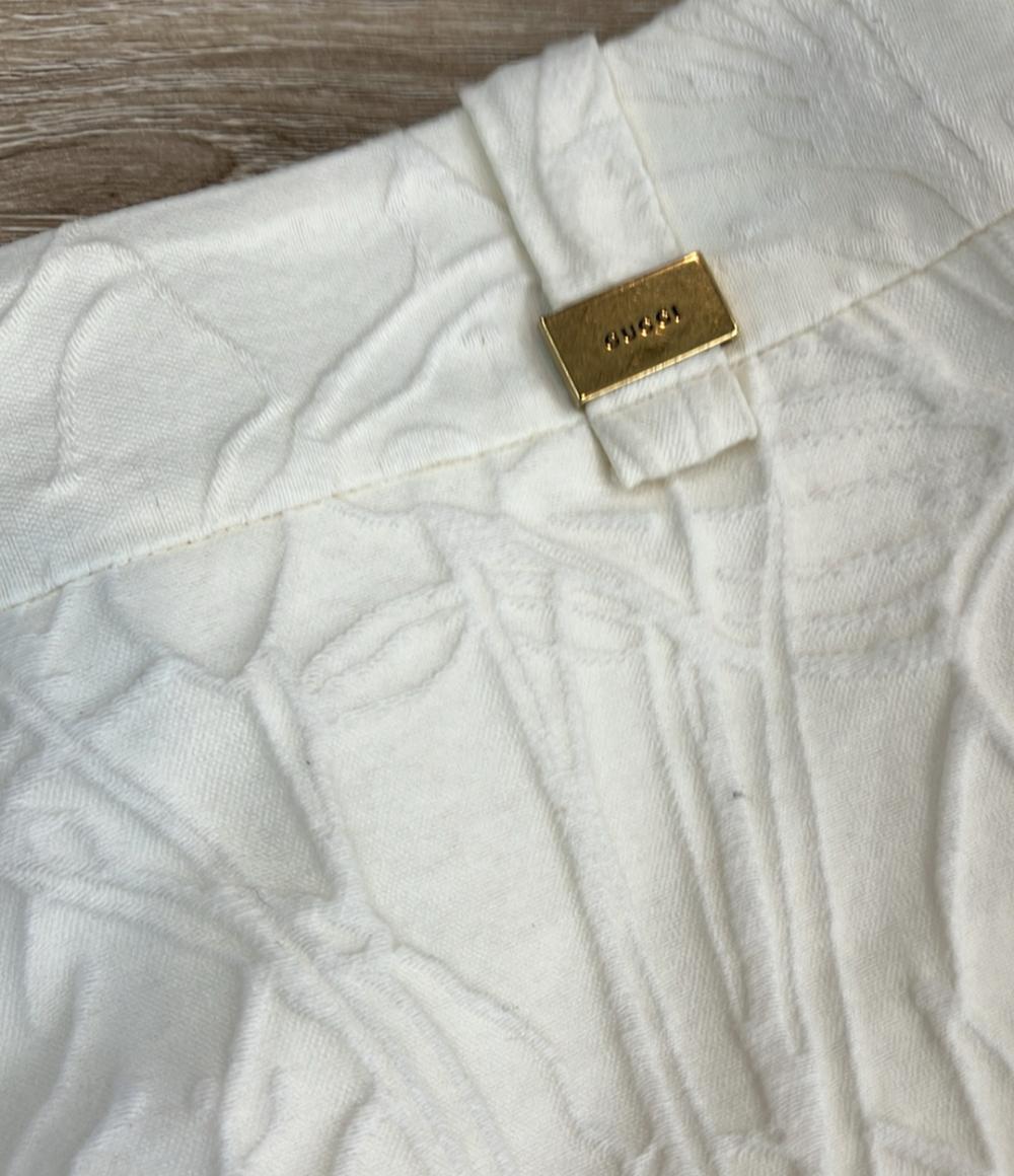 GUCCI タイトスカート クリーム エンボス加工 262134 ZY413 レディース SIZE 38 (M) グッチ