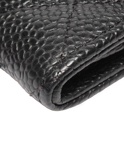 カードケース シャネル マトラッセ CHANEL ゴールド金具 キャビアスキン レディース