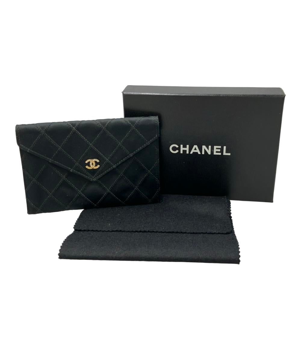 CHANEL カードケース コインケース ゴールド金具 ビコローレ サテン