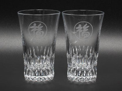 美品 Baccarat グラス タンブラー 2点セット ペア グラスジャパン 福 ヴィータ バカラ