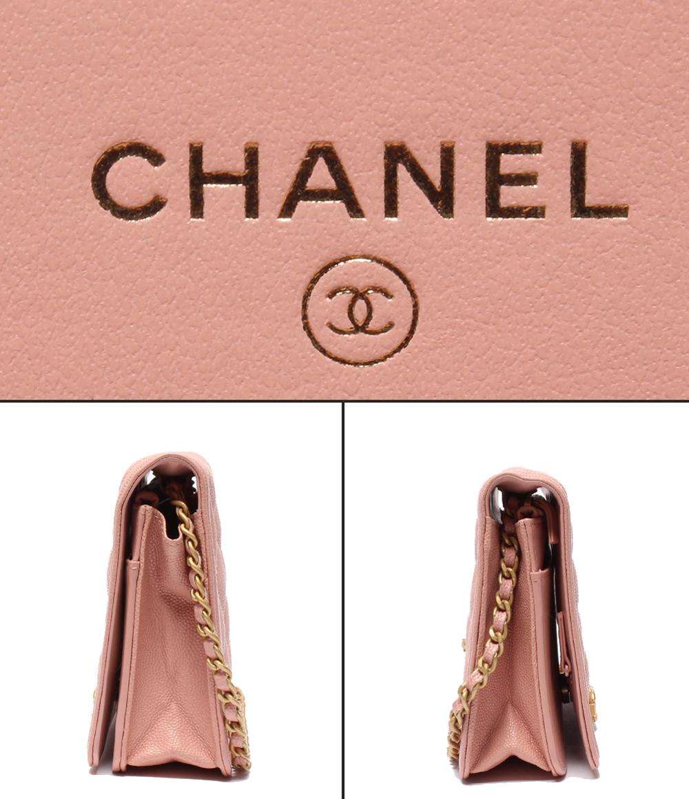 CHANEL チェーンウォレット キャビアスキン ゴールド金具 ボーイシャネル レディース シャネル