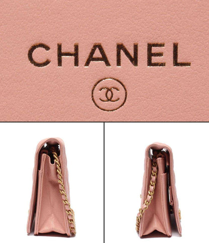 CHANEL チェーンウォレット キャビアスキン ゴールド金具 ボーイシャネル レディース シャネル