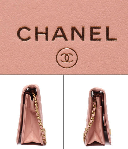 CHANEL チェーンウォレット キャビアスキン ゴールド金具 ボーイシャネル レディース シャネル