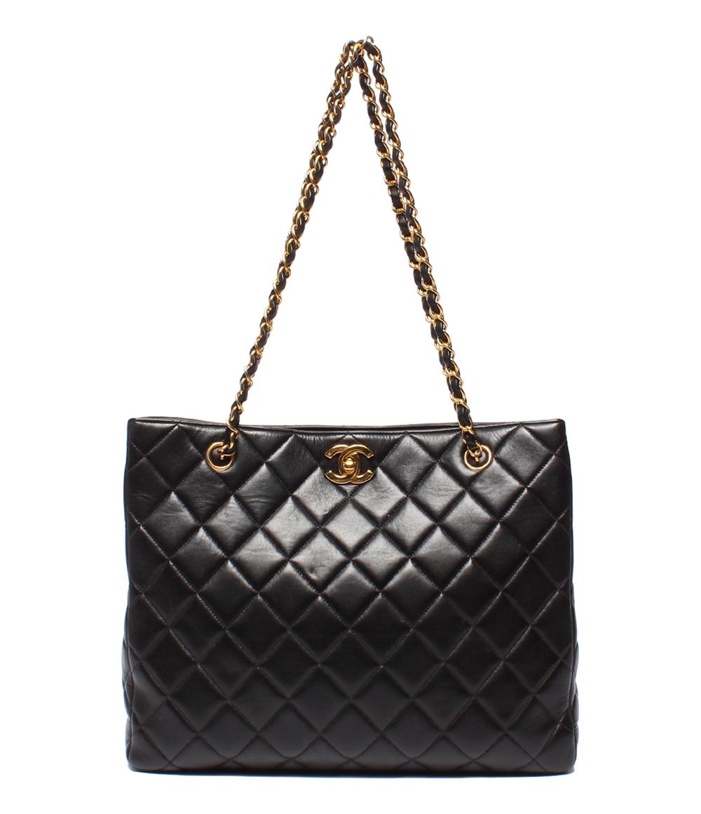 CHANEL チェーントートバッグ ショルダーバッグ 肩掛け ゴールド金具 マトラッセ レディース シャネル