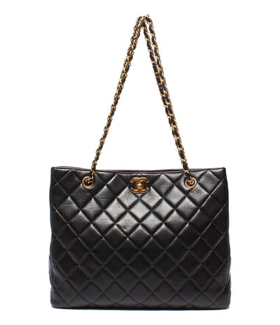CHANEL チェーントートバッグ ショルダーバッグ 肩掛け ゴールド金具 マトラッセ レディース シャネル