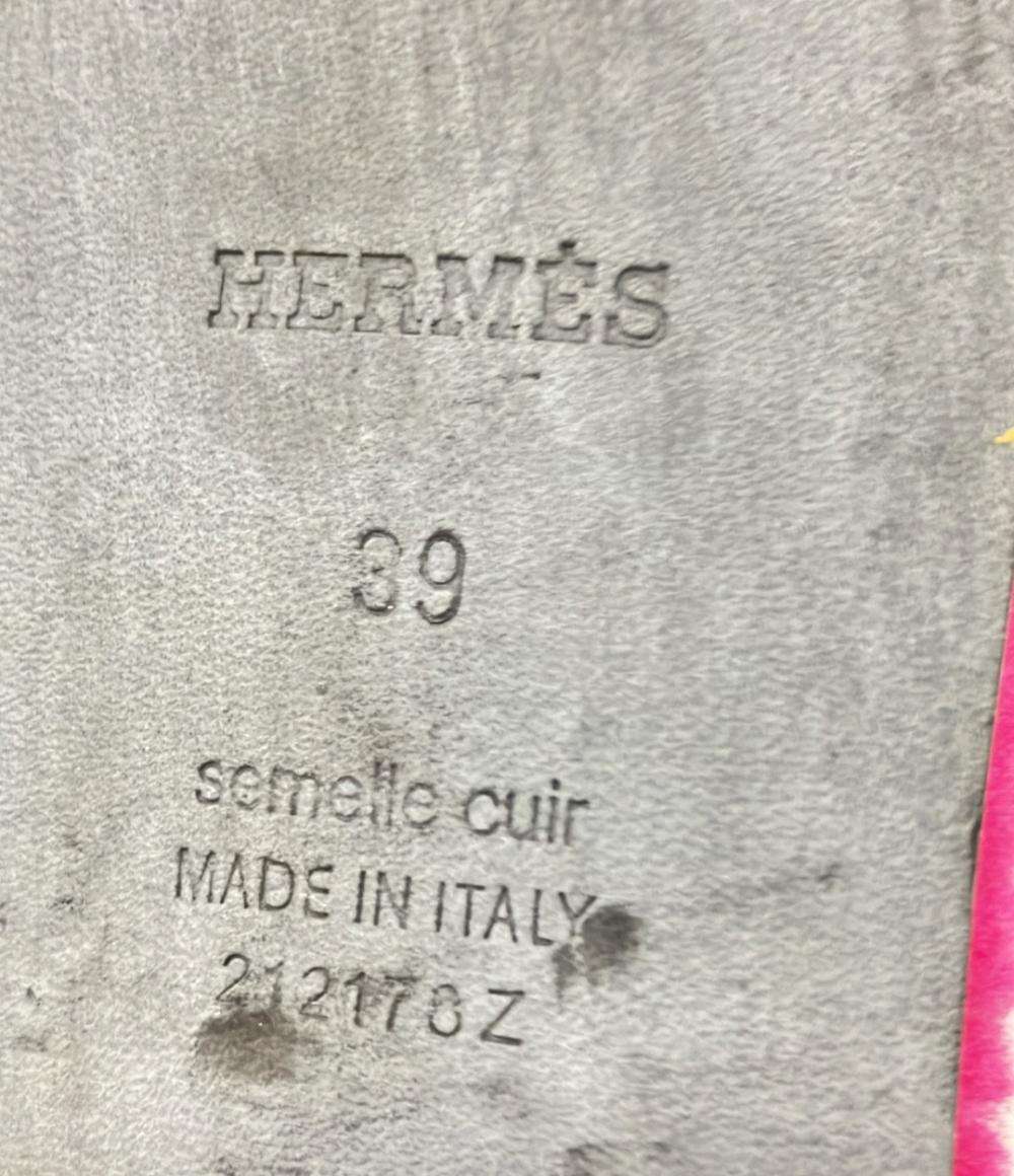 エルメス フラットサンダル Hロゴ レディース SIZE 39 (XL) HERMES