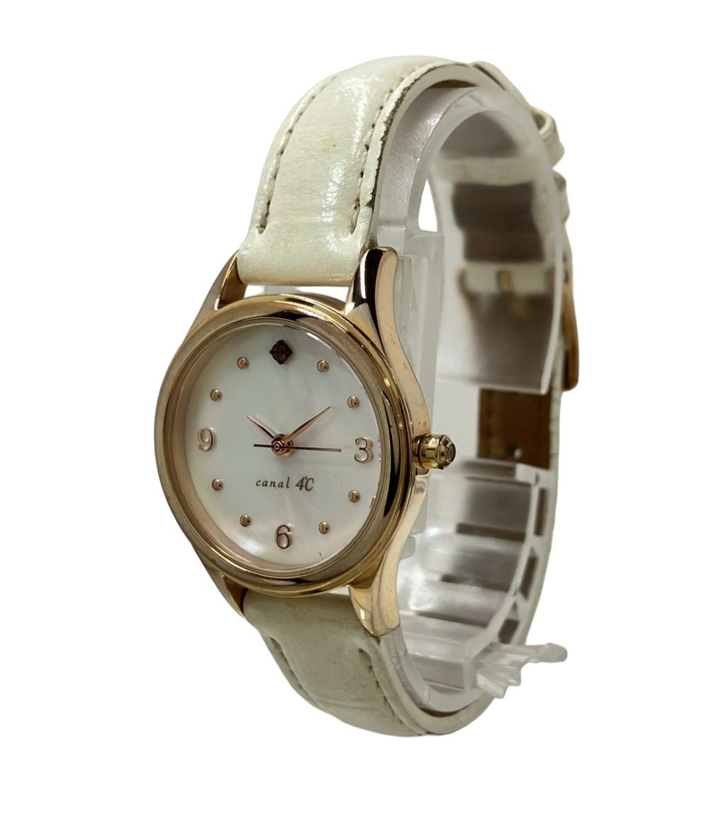 canal4℃ 腕時計 クオーツ シェル レディース カナルヨンドシー