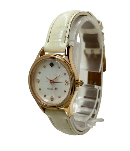 canal4℃ 腕時計 クオーツ シェル レディース カナルヨンドシー