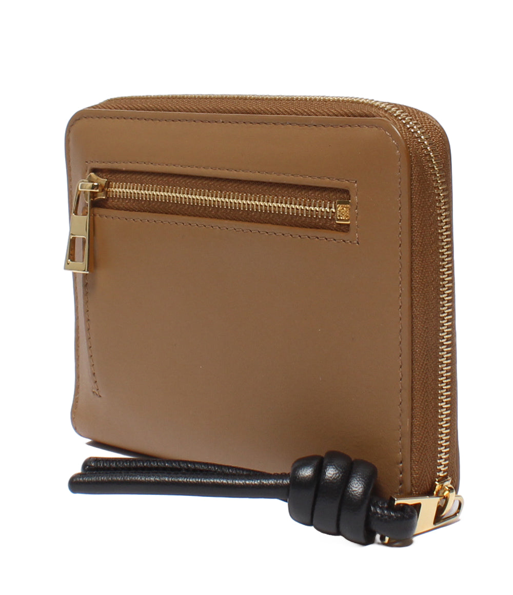 LOEWE ラウンドファスナー二つ折り財布 ノットコンパクトジップアラウンドウォレット ノット レディース ロエベ