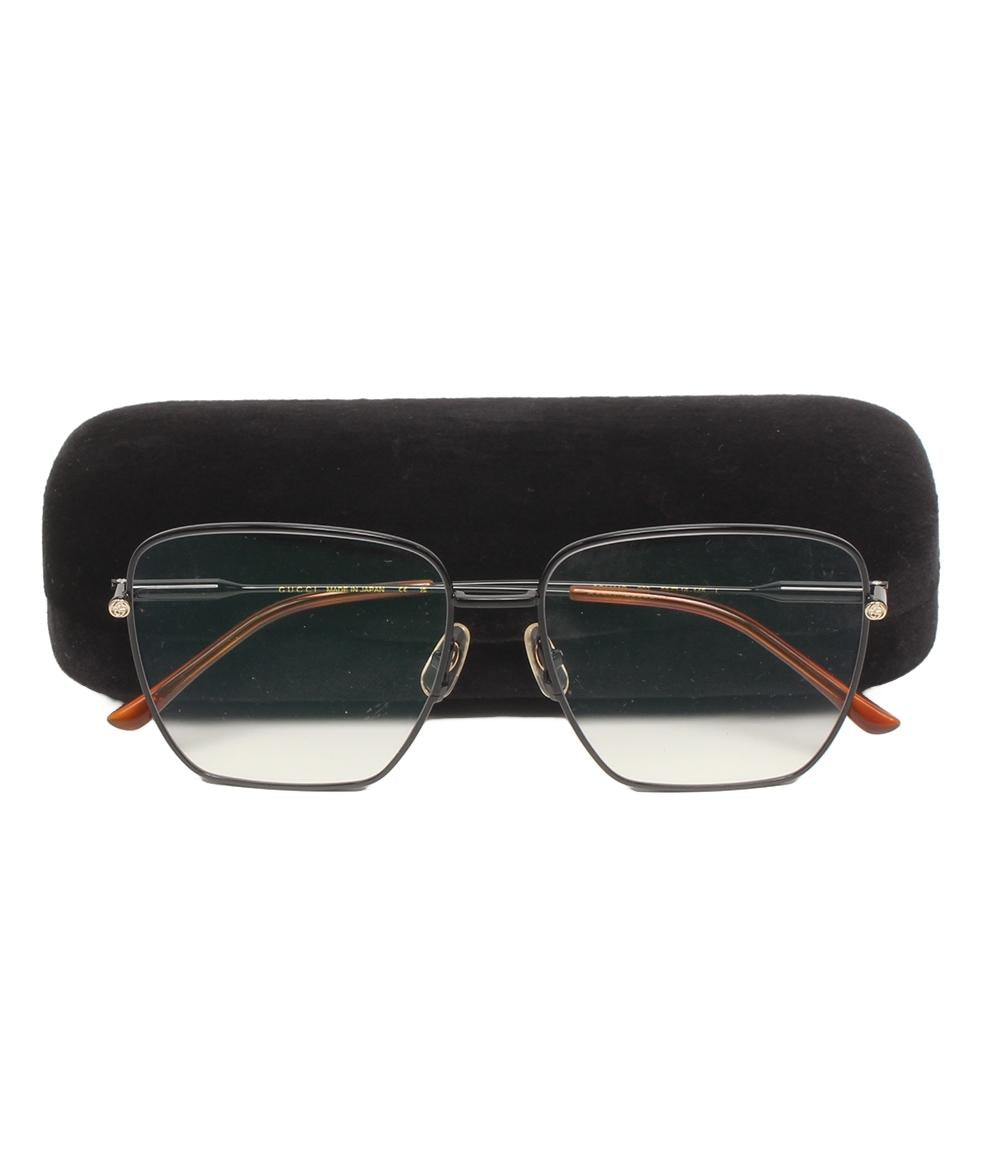 美品 GUCCI 伊達メガネ アイウェア 58□16 スクエアフレーム Asian Fit 001 GG1414O メンズ レディース グッチ