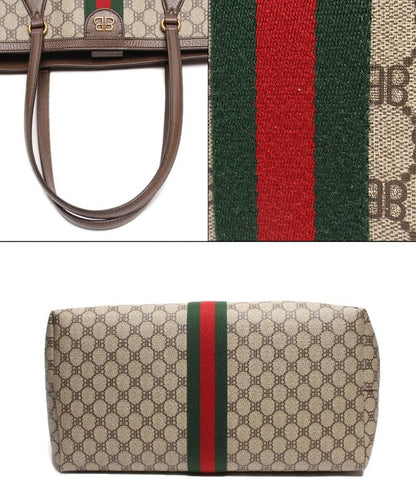 バレンシアガ トートバッグ ゴールド金具 ダブルBロゴ ザ ハッカー グラフィティ L トートバッグ 500個限定 GUCCI HACKER PROJECT 680125 210