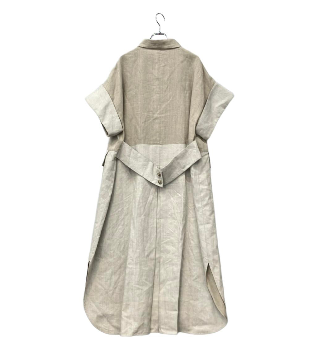 ADORE 半袖ワンピース グランプリント麻シャツワンピース 531-0140319 レディース SIZE 38 (M) アドーア