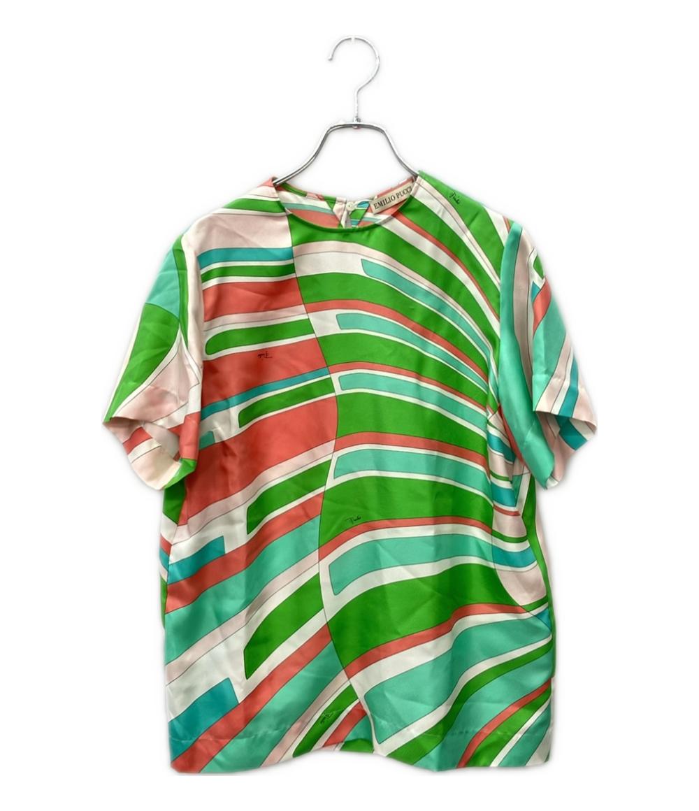 美品 Emilio Pucci 半袖ブラウス 9HRM81 レディース SIZE USA 2 (XS) エミリオ・プッチ