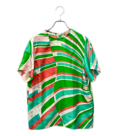 美品 Emilio Pucci 半袖ブラウス 9HRM81 レディース SIZE USA 2 (XS) エミリオ・プッチ
