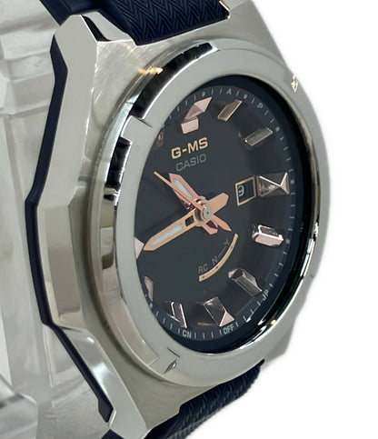 美品 CASIO 腕時計 G-MS ソーラー ネイビー MSG-W300 レディース カシオ