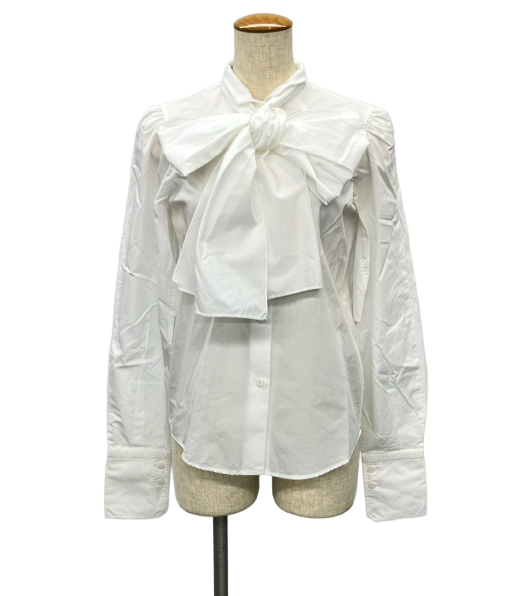 PATOU 長袖シャツ ブラウス リボン ボウタイ 24A BL034-0017 レディース SIZE 34 (S) パトゥ