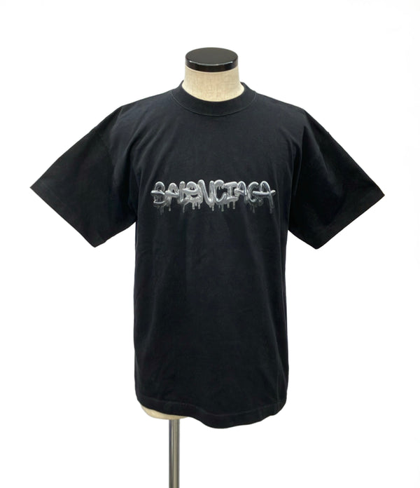 BALENCIAGA 半袖Tシャツ スライムロゴ  21AW 612965 メンズ SIZE S バレンシアガ