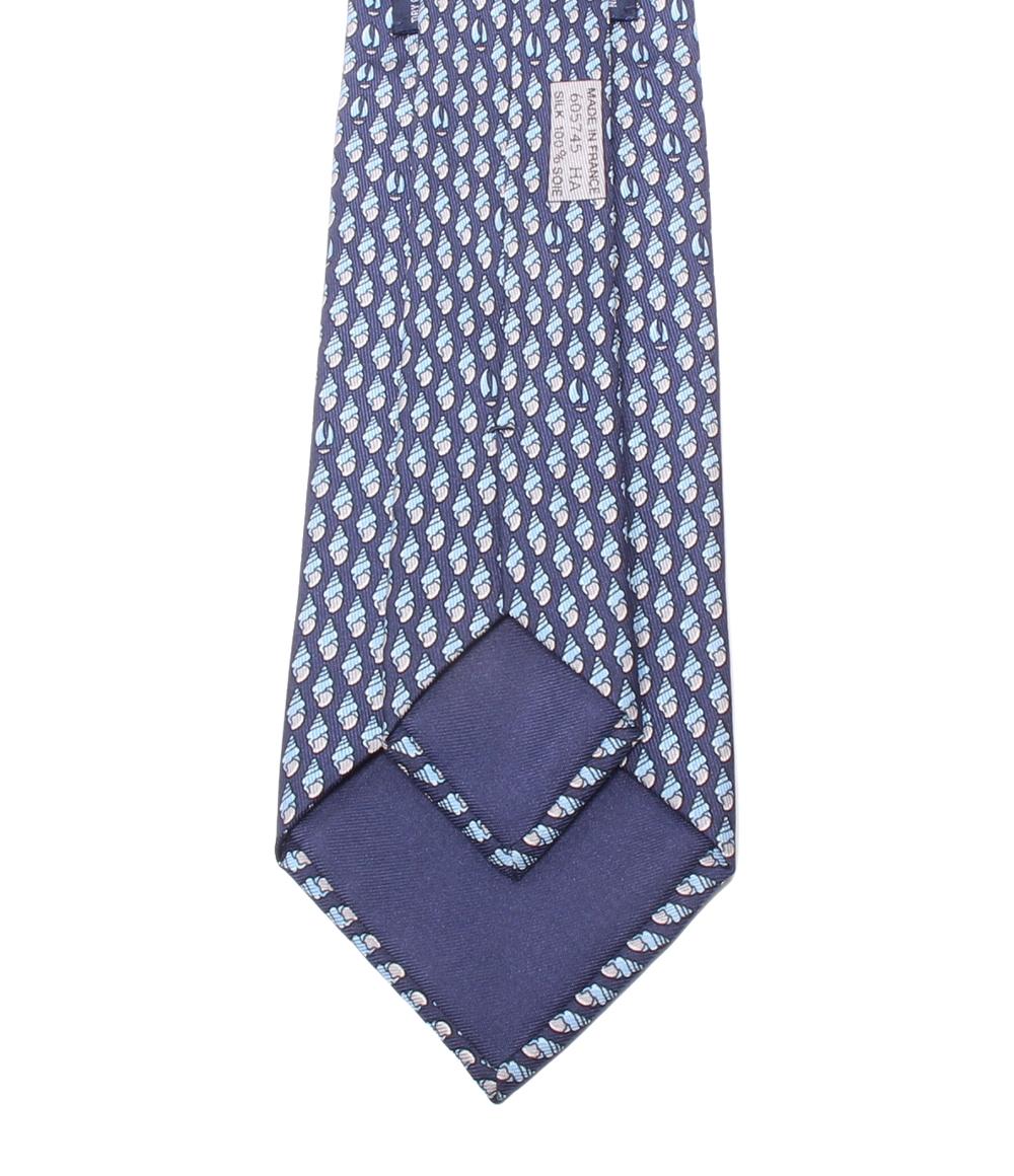 美品 エルメス ネクタイ シルク100％ 貝柄 メンズ HERMES