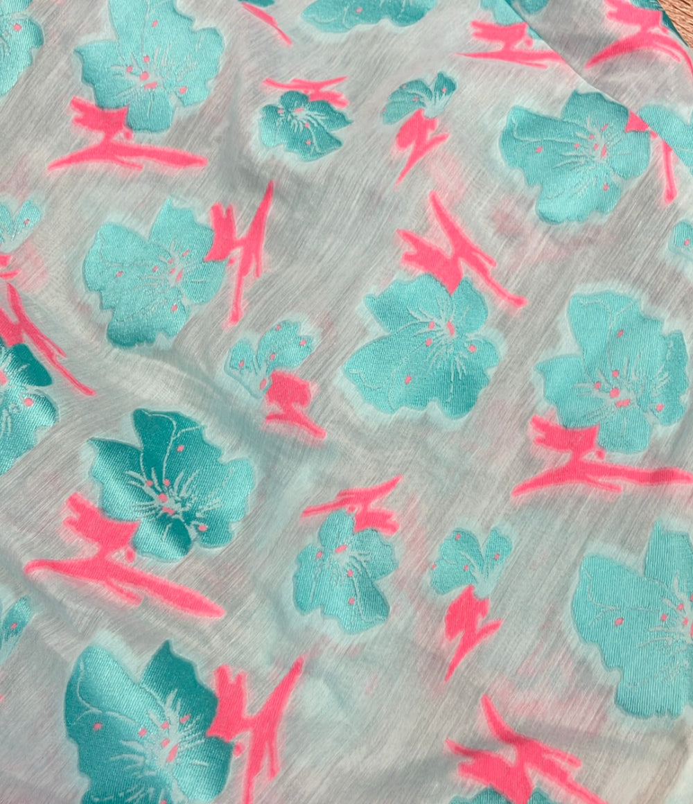 Drawer 長袖ブラウス フラワージャカード 花柄 6521-299-1066 レディース SIZE 38 (S)