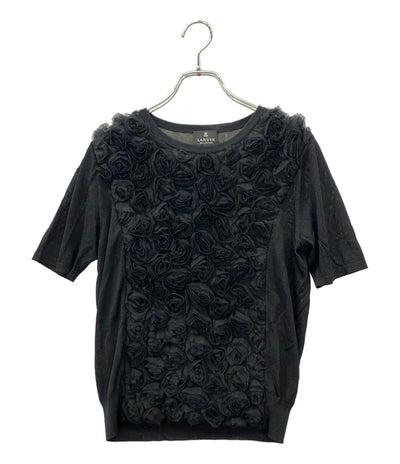 ランバン コレクション 半袖 ローズニット レディース SIZE 40 LANVIN COLLECTION