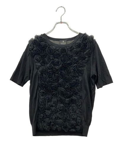 ランバン コレクション 半袖 ローズニット レディース SIZE 40 LANVIN COLLECTION