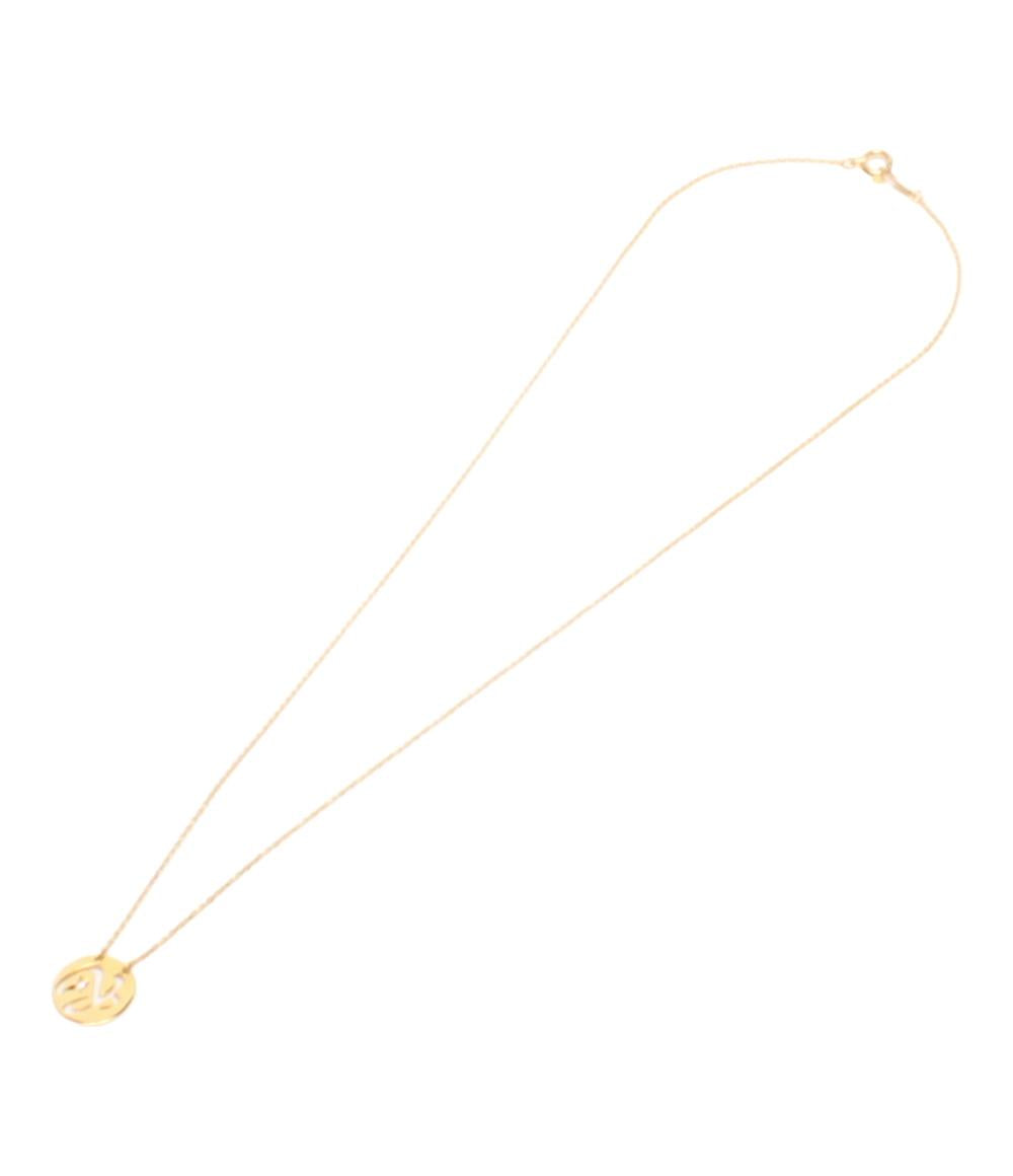 美品 STAR JEWELRY ネックレス K18 ダイヤ 0.01ct イニシャル Y レディース スタージュエリー