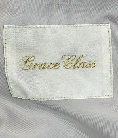 美品 GRACE Class ジレ ダウン ロング 21AW タグ フード フェイクファー付き ロングダウンジレ 0221457112-00 レディース SIZE 36 (S) グレースクラス