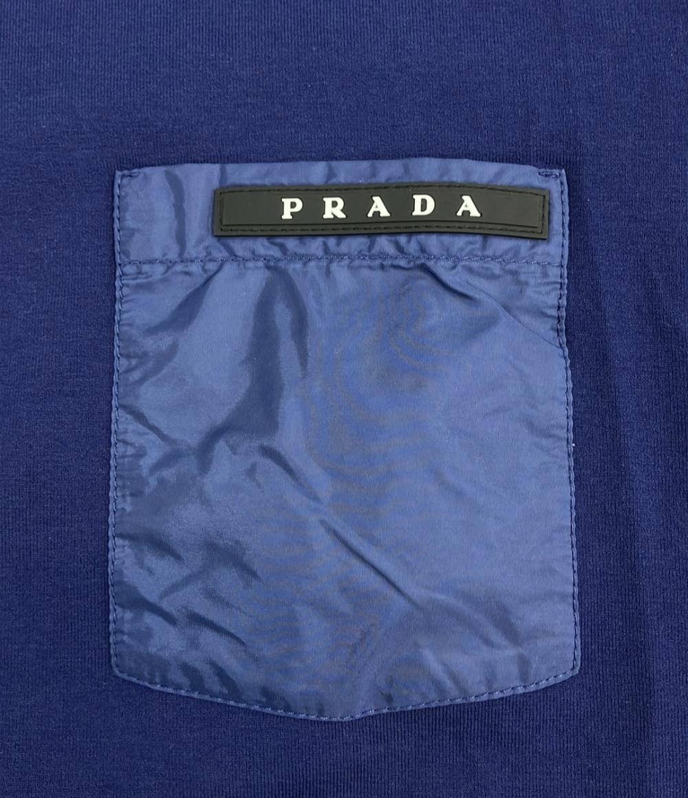 プラダ ラバーロゴナイロンポケットTシャツ メンズ SIZE S PRADA