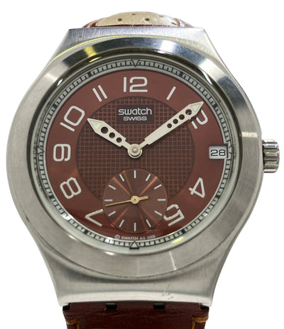 Swatch 腕時計 アイロニー IRONY クオーツ ブラウン メンズ スウォッチ