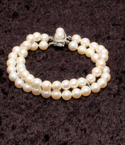 2連ブレスレット SV パール 6.0-6.5mm レディース